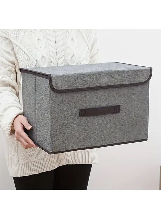 Blue Large Capacity Foldable Storage Box Organizer 9 84in By 7 4in Dustproof Multifunctional - Image 4